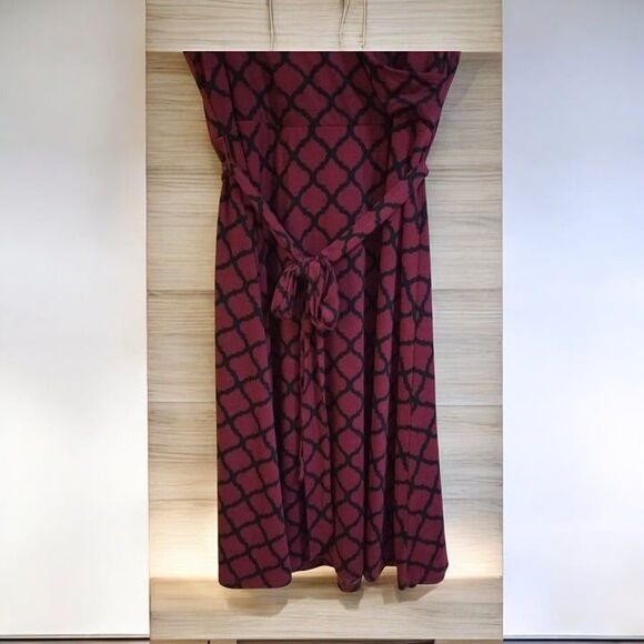 MIX Women's Red and Black Dress – Size Large - Picture 3 of 10